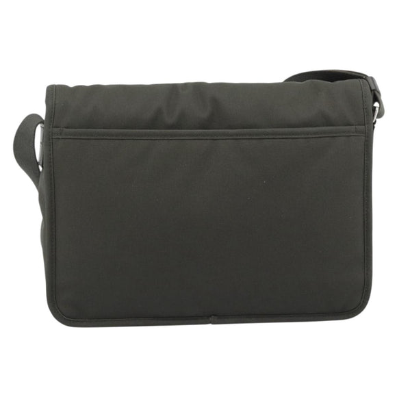 SAINT LAURENT Shoulder Bag Canvas Khaki Silver 757146 Auth 196092