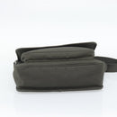 SAINT LAURENT Shoulder Bag Canvas Khaki Silver 757146 Auth 196092-9