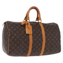 LOUIS VUITTON Monogram Keepall 45 Boston Bag M41428 LV Auth 196094A-1