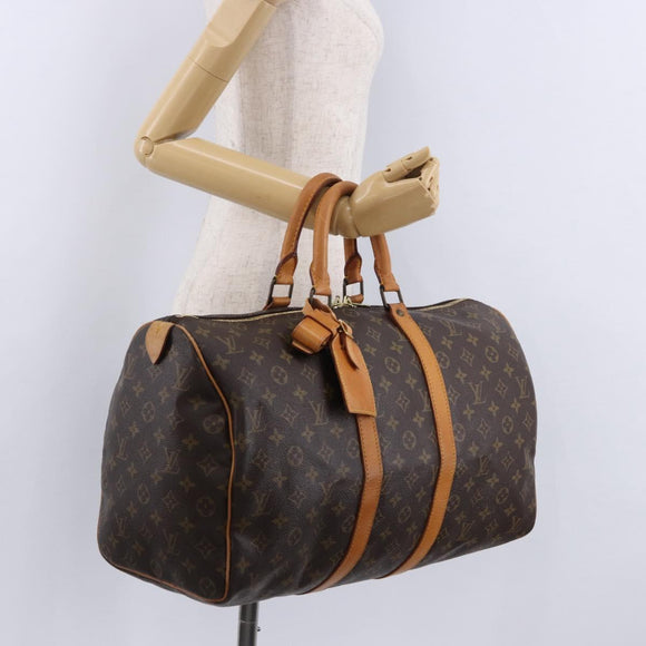LOUIS VUITTON Monogram Keepall 45 Boston Bag M41428 LV Auth 196094A