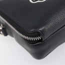 Christian Dior Shoulder Bag Leather Shawn Stussy Black Silver Auth 196095M-11