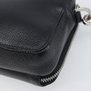 Christian Dior Shoulder Bag Leather Shawn Stussy Black Silver Auth 196095M-12