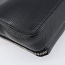 Christian Dior Shoulder Bag Leather Shawn Stussy Black Silver Auth 196095M-13