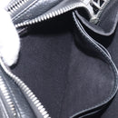 Christian Dior Shoulder Bag Leather Shawn Stussy Black Silver Auth 196095M-21