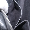 Christian Dior Shoulder Bag Leather Shawn Stussy Black Silver Auth 196095M-22