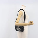 Christian Dior Shoulder Bag Leather Shawn Stussy Black Silver Auth 196095M-25