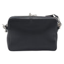 Christian Dior Shoulder Bag Leather Shawn Stussy Black Silver Auth 196095M-3