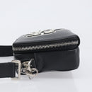 Christian Dior Shoulder Bag Leather Shawn Stussy Black Silver Auth 196095M-5
