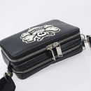 Christian Dior Shoulder Bag Leather Shawn Stussy Black Silver Auth 196095M-6