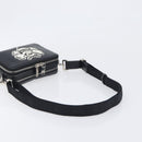 Christian Dior Shoulder Bag Leather Shawn Stussy Black Silver Auth 196095M-7
