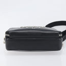 Christian Dior Shoulder Bag Leather Shawn Stussy Black Silver Auth 196095M-9