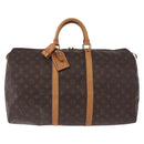 LOUIS VUITTON Monogram Keepall 50 Boston Bag M41426 LV Auth 196098A-2