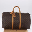 LOUIS VUITTON Monogram Keepall 50 Boston Bag M41426 LV Auth 196098A-25