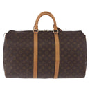 LOUIS VUITTON Monogram Keepall 50 Boston Bag M41426 LV Auth 196098A-3