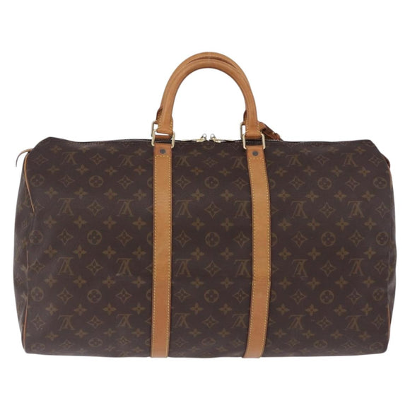 LOUIS VUITTON Monogram Keepall 50 Boston Bag M41426 LV Auth 196098A