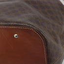 CELINE Macadam Shoulder Bag PVC Leather Brown Gold Tone Auth 196099-15