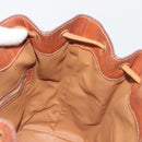 CELINE Macadam Shoulder Bag PVC Leather Brown Gold Tone Auth 196099-19