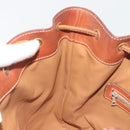 CELINE Macadam Shoulder Bag PVC Leather Brown Gold Tone Auth 196099-20