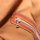 CELINE Macadam Shoulder Bag PVC Leather Brown Gold Tone Auth 196099-21