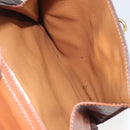 CELINE Macadam Shoulder Bag PVC Leather Brown Gold Tone Auth 196099-23