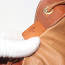 CELINE Macadam Shoulder Bag PVC Leather Brown Gold Tone Auth 196099-12