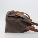 CELINE Macadam Shoulder Bag PVC Leather Brown Gold Tone Auth 196099-3