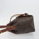 CELINE Macadam Shoulder Bag PVC Leather Brown Gold Tone Auth 196099-4