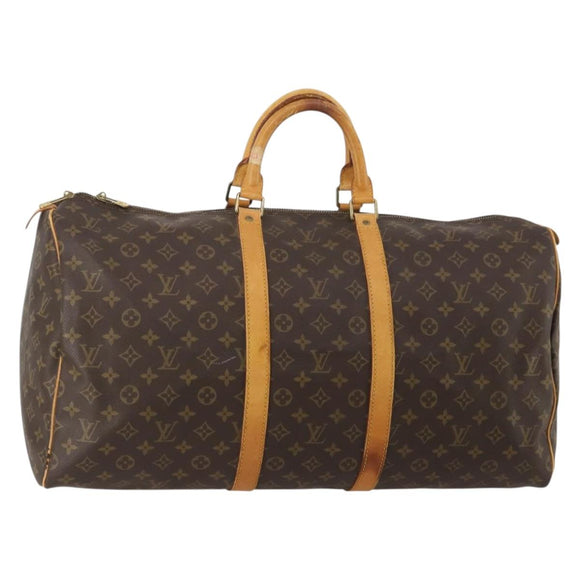 LOUIS VUITTON Monogram Keepall 55 Boston Bag M41424 LV Auth 196101