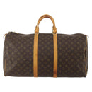 LOUIS VUITTON Monogram Keepall 55 Boston Bag M41424 LV Auth 196101-2