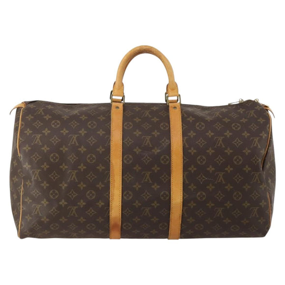 LOUIS VUITTON Monogram Keepall 55 Boston Bag M41424 LV Auth 196101