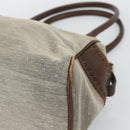FENDI Hand Bag Canvas Gray Brown 8BN162 Auth 196102-12
