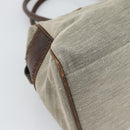 FENDI Hand Bag Canvas Gray Brown 8BN162 Auth 196102-13