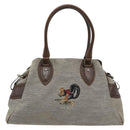 FENDI Hand Bag Canvas Gray Brown 8BN162 Auth 196102-2