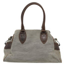 FENDI Hand Bag Canvas Gray Brown 8BN162 Auth 196102-3