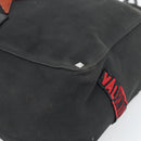 VALENTINO Jamie Reid Tote Bag Canvas Black Silver Auth 196103-9