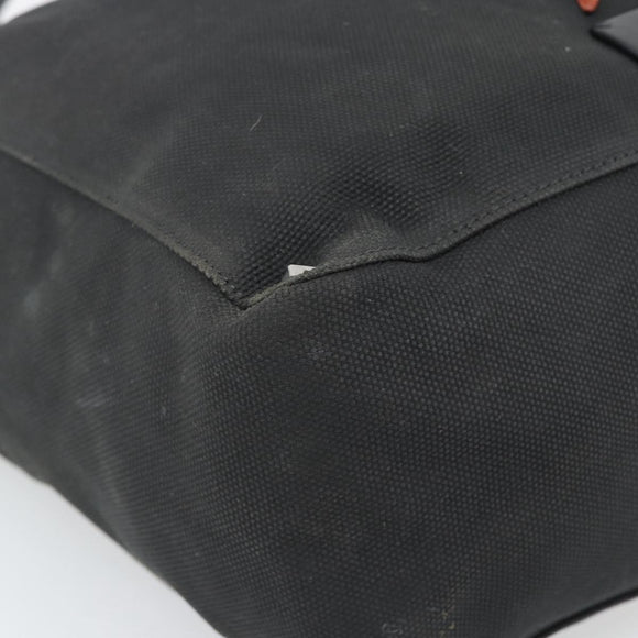 VALENTINO Jamie Reid Tote Bag Canvas Black Silver Auth 196103