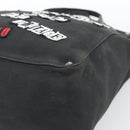 VALENTINO Jamie Reid Tote Bag Canvas Black Silver Auth 196103-15