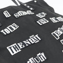 VALENTINO Jamie Reid Tote Bag Canvas Black Silver Auth 196103-18
