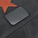 VALENTINO Jamie Reid Tote Bag Canvas Black Silver Auth 196103-10