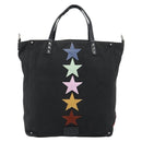 VALENTINO Jamie Reid Tote Bag Canvas Black Silver Auth 196103-13