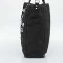 VALENTINO Jamie Reid Tote Bag Canvas Black Silver Auth 196103-3