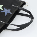 VALENTINO Jamie Reid Tote Bag Canvas Black Silver Auth 196103-7