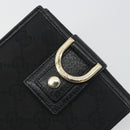 GUCCI GG Canvas Abby Compact Wallet Black Gold Tone 141411 Auth 196104-12