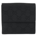 GUCCI GG Canvas Abby Compact Wallet Black Gold Tone 141411 Auth 196104-3