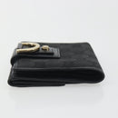 GUCCI GG Canvas Abby Compact Wallet Black Gold Tone 141411 Auth 196104-5