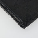 GUCCI GG Canvas Abby Compact Wallet Black Gold Tone 141411 Auth 196104-9