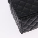 CHANEL Matelasse Chain Shoulder Bag Lamb Skin Black Gold Tone CC Auth 196108SAM-16