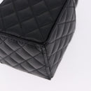 CHANEL Matelasse Chain Shoulder Bag Lamb Skin Black Gold Tone CC Auth 196108SAM-17