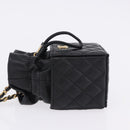 CHANEL Matelasse Chain Shoulder Bag Lamb Skin Black Gold Tone CC Auth 196108SAM-4