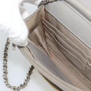 CHANEL Matelasse Chain Shoulder Wallet Patent Gold Silver CC Auth 196109-21